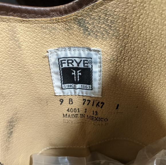 Size 9 Frye 77167 Melissa Button Tall Cognac Leather Women Riding BOOTS GUC - Picture 2 of 9